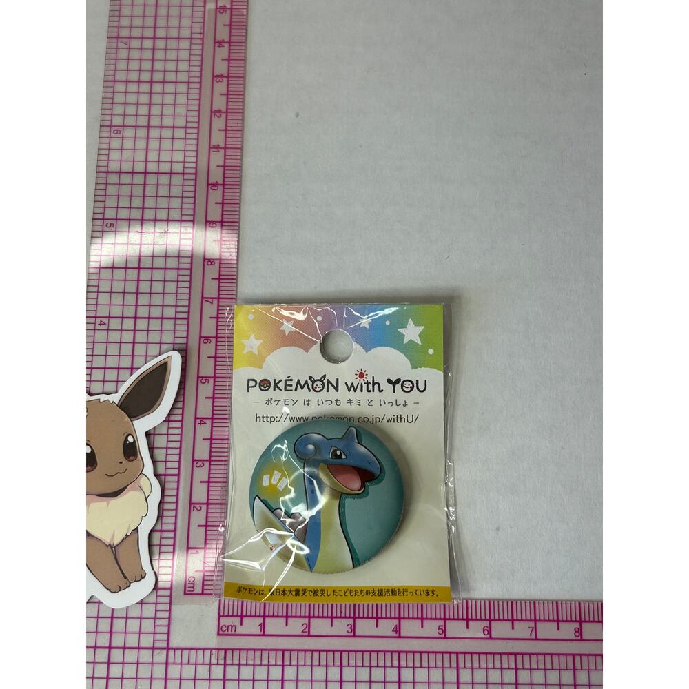 Pokemon Center 2018 With You Thank You For Cheering Vol. 2 Lapras Metal Button